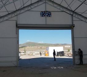 INSIDE OF STORAGE TENT and DOOR